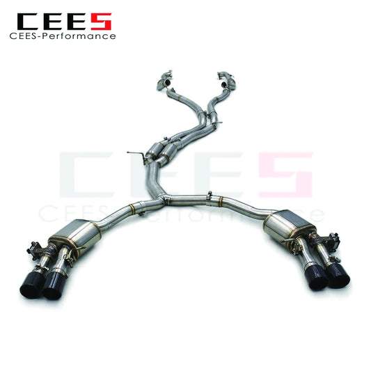 CEES Catback Exhaust System Stainless Steel Valvetronic Exhaust Pipe For Audi S4/S5 B9 3.0T 2019-2023