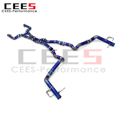 CEES Titanium Straight exhaust Catback Exhaust muffler For Mercedes-Benz C63/C63S AMG W205 4.0T 2015-2020 Racing exhaust system