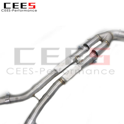 CEES Valvetronic Catback Exhaust Pipes For BMW M240i B58 3.0T 2017-2023 304Stainless Steel Exhaust Muffler