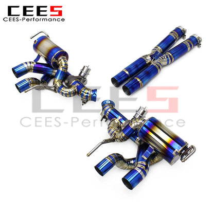 CEES Exhaust Catback Assembly for Ferrari California T 3.9T 2012-2018 High Performance Titanium Pipes Valve  Exhaust Pipe System