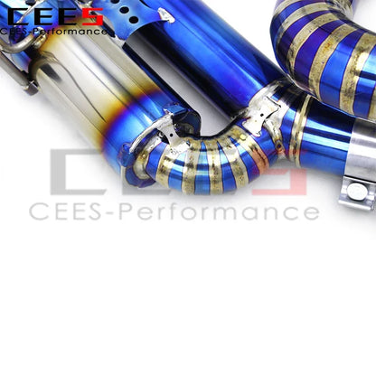 cees Full Exhaust System For Chevrolet CORVETTE C8 2019-2023 3inch Pipe Straight Downpipe Valvetronic Muffler Catback Race Sport