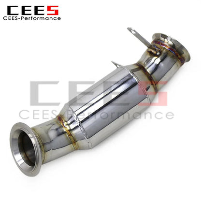 CEES Free Flow Exhaust Downpipe for BMW M2 F87 N55 3.0T 2014-2018Stainless Steel Performance Straight Downpipes Car Exhaust Pipe