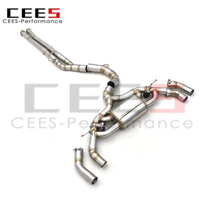 CEES For Audi RS3/TTRS 8Y 2.5T 2017-2023 304Stainless Steel Valve Catback Exhaust System with remote control Exhaust Muffler