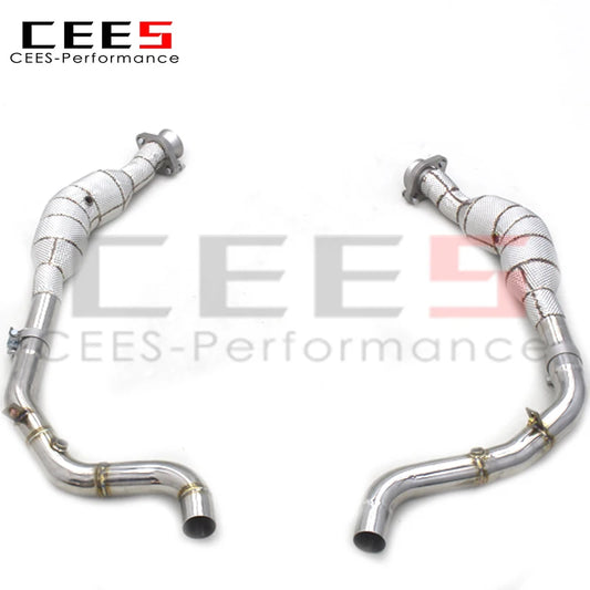 CEES Downpipe Exhaust System Assembly for Land Rover Range 2009-2017 Performance Stainless Steel Car Exhaust Pipes