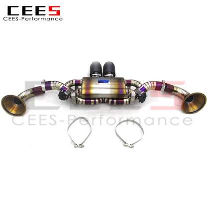 CEES high Performance Racing Titanium Catback Exhaust System For Porsche 911 992 GT3 4.0 2017-2023 with remote control Exhaust