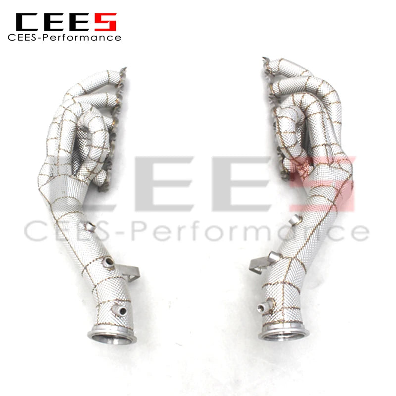 CEES Exhaust Manifold Assembly for Lamborghini Huracan STO/EVO Spyder 5.2 2019-2020 Stainless Steel Exhaust System Made in China