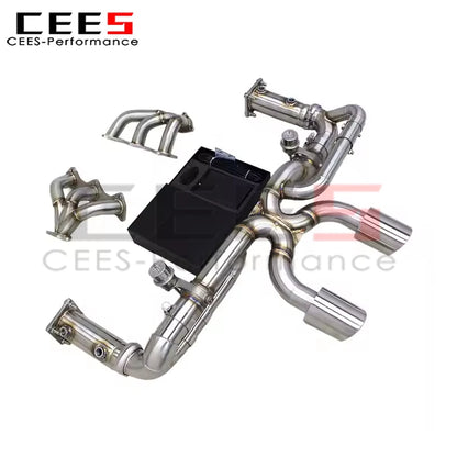 cees Vacuum Valve Catback Exhaust System for Porsche 911 991 991.2 Carrera 3.0T 2016-2018 Upgrades GT3 Engine Exhaust Manifold