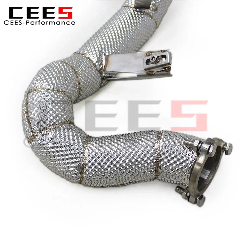 cees Straight Downpipe Pipes for Porsche Macan S/Turbo 3.0T/3.6T 2014-2017 Stainless Steel Free Flow Pipe Exhaust Pipe System