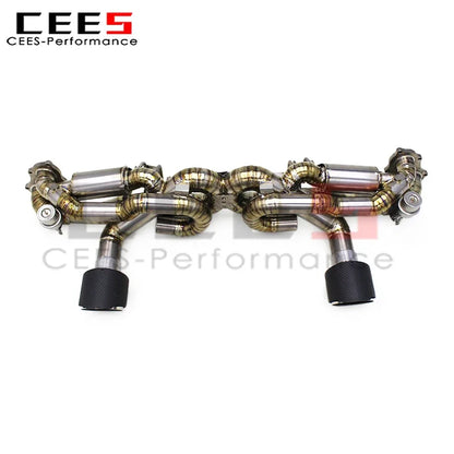 CEES Titanium Valve Catback Exhaust System for Porsche 718 Cayman GT4 4.0L 2020-2022 Racing Escape Exhaust Pipe Muffler Assembly