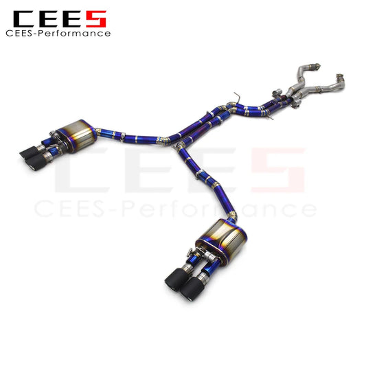 CEES Performance Valved Catback Exhaust System for Audi S6 S7 C7 4.0T 2013-2018 Racing Car Titanium Exhaust Pipe Muffler