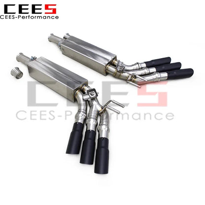 cees Exhaust Pipes for Mercedes-Benz G63 AMG W464 4.0T 2019-2023 Stainless Steel Catback OEM Valve Muffler Carbon Black Tips