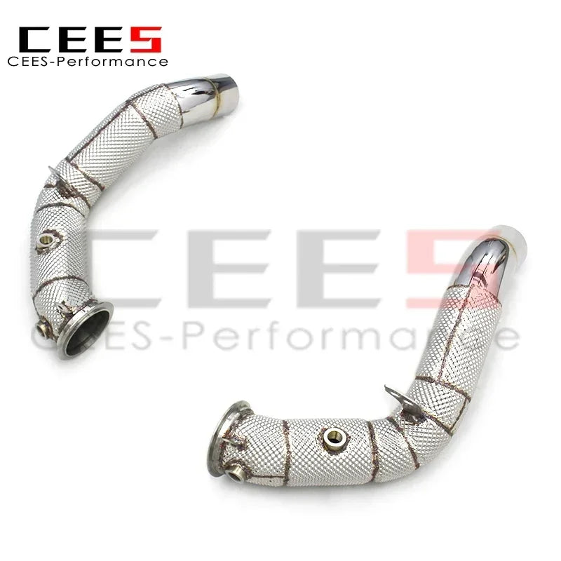 BMW M5/M6 F06/F10/F12/F13 4.4TT 2012-2016 Heat Shield Header Stainless Steel Downpipe Exhaust System