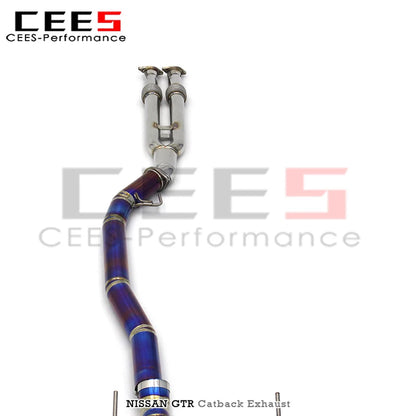 cees Catback Exhaust System for Nissan GTR GT-R R34/R35 3.8TT 2008-2023 Performance Titanium Exhaust Pipes Valvetronic Muffler