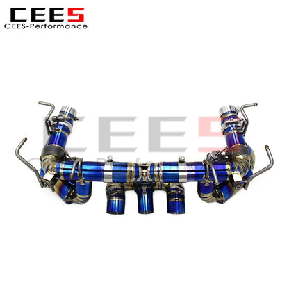 CEES Exhaust Pipes Assembly for Ferrari 458 V8 4.5 2013-2016 Escape Car Exhaust System Performance Titanium Exhaust Pipe Muffler