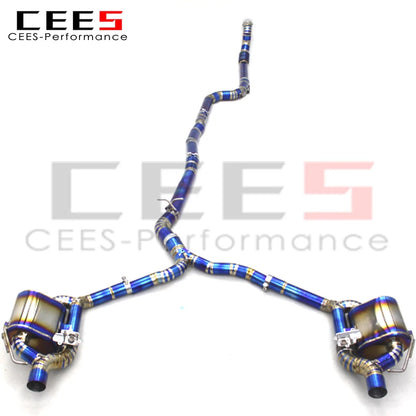 CEES Catback Exhaust Pipe Assembly for Mercedes-Benz E53 AMG W213 3.0T 2019-2023 Titanium  Escape Muffler Car Exhaust System