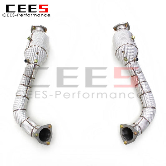 cees Exhaust Downpipe for Porsche 718 Cayman GT4 RS 4.0L 2022-2025 Exhaust System Stainless Steel OPF Downpipe with Catalyst