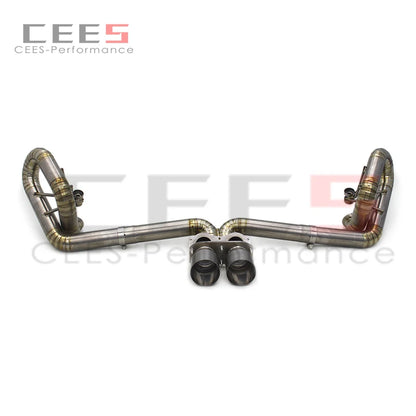 CEES Titanium Racing Straight Exhaust Pipes Catback Exhaust System For Porsche 911 991/991.2 GT3 4.0 2015-2018