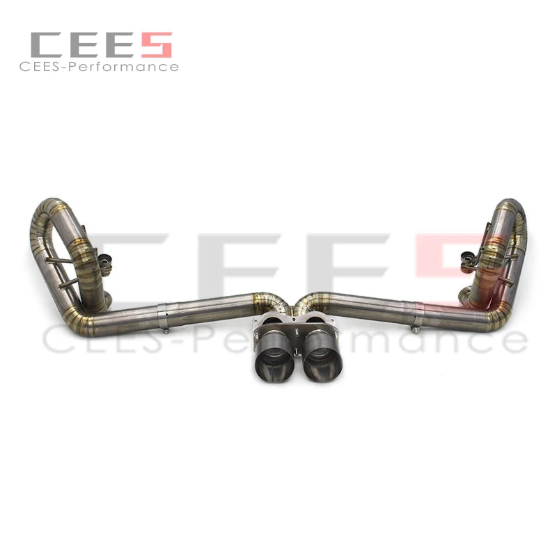 CEES Titanium Racing Straight Exhaust Pipes Catback Exhaust System For Porsche 911 991/991.2 GT3 4.0 2015-2018