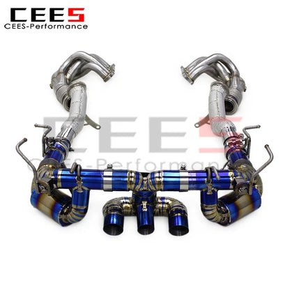 cees Catback Exhaust Downpipe Manifold For Ferrari 458 V8 4.5 2013-2016 Titanium alloy Car Escape Exhaust Pipe Muffler Assembly