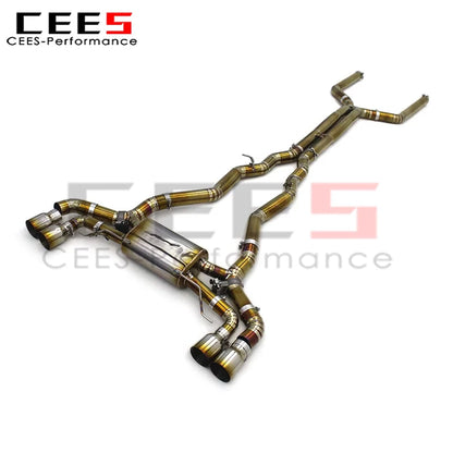 cees Performance Titanium Exhaust System for BMW M5 F90 M8 F91 F92 F93 M850i 4.4T 2018-2023 Car Racing Exhaust Valved Muffler