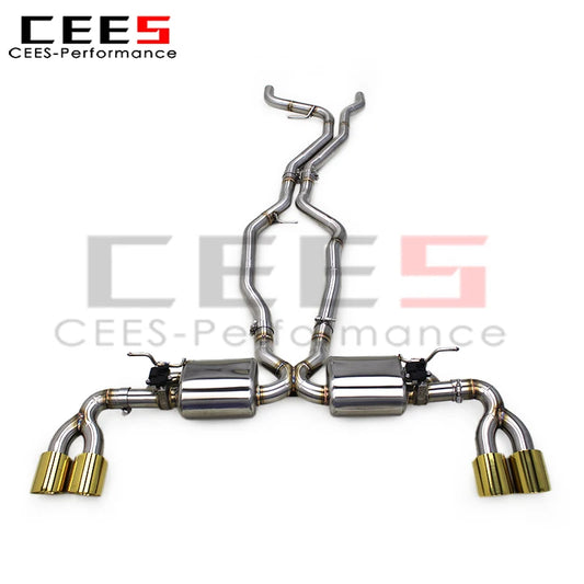 CEES Tuning Exhaust Pipe for Porsche Cayenne S 958 958.1 3.0T 2011-2017 Stainless Steel Sport Catback Exhaust System Assembly