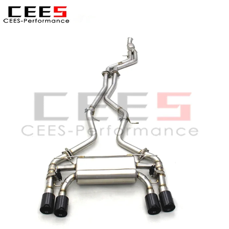 cees Catback Exhaust System for BMW M2 F87 3.0T 2016-2019 Stainless Steel Performance Valvetronic Exhaust Pipe Muffler Assembly