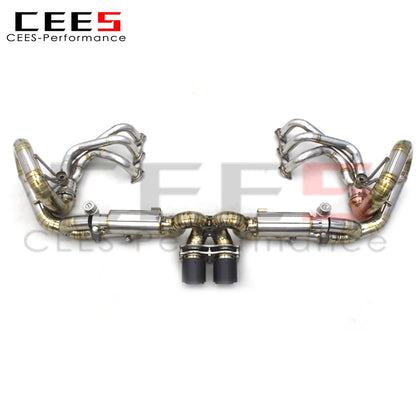 CEES Catback Exhaust Manifold For Porsche 911 991/991.1 GT3 4.0L 2015-2018 Titanium Exhaust Pipe Muffler Escape