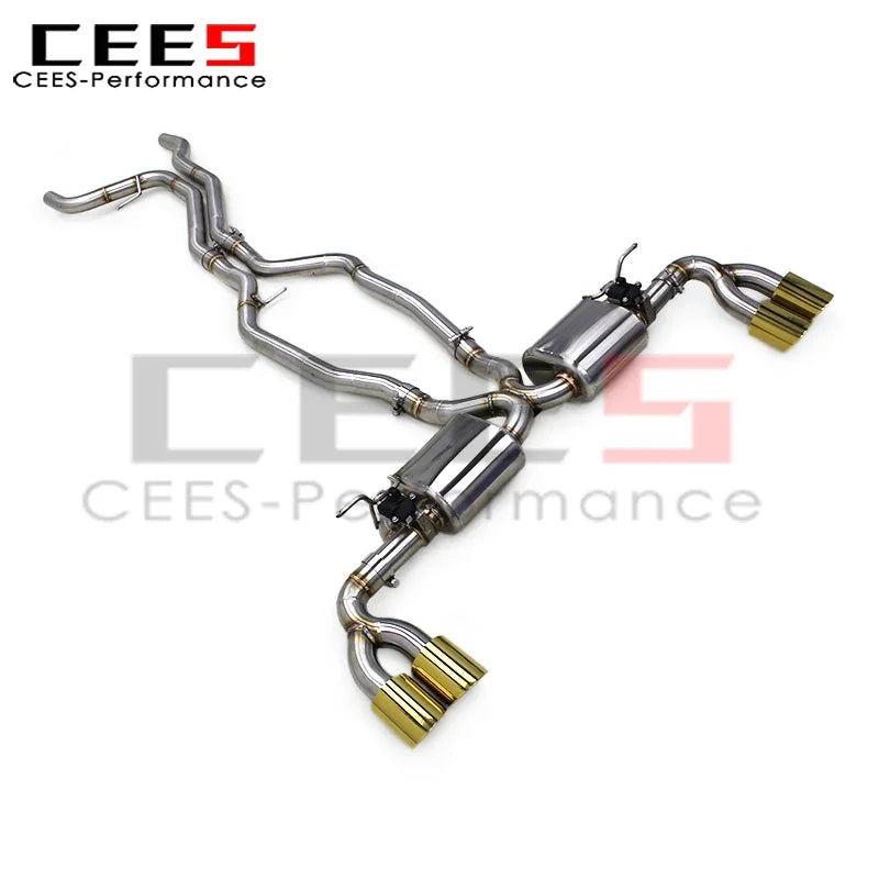 cees Stainless Steel Catback Exhaust Pipes For Porsche Cayenne S 958/958.1 3.0T 2011-2017 Exhaust System Escape Exhaust Pipe