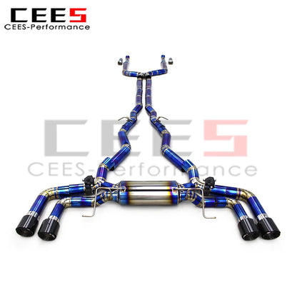 cees Catback Exhaust Pipes System for BMW M850/M850i 4.4TT G14/G15/G16 Alpina B8 2020-2023 Titanium Escape Exhaust Pipe Muffler