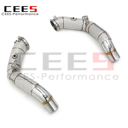 BMW M5/M6 F06/F10/F12/F13 4.4TT 2012-2016 Heat Shield Header Stainless Steel Downpipe Exhaust System
