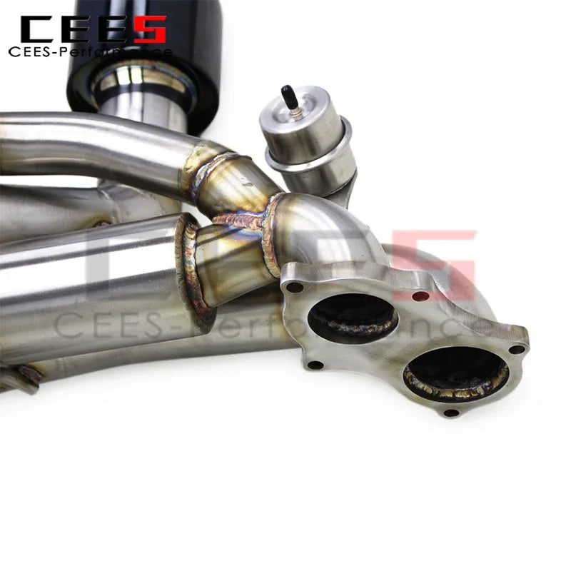 cees Valve Catback Exhaust Pipes for Porsche 718 Cayman GT4 4.0L 2024 SS304 Stainless Steel Tuning Car Exhaust Escape System