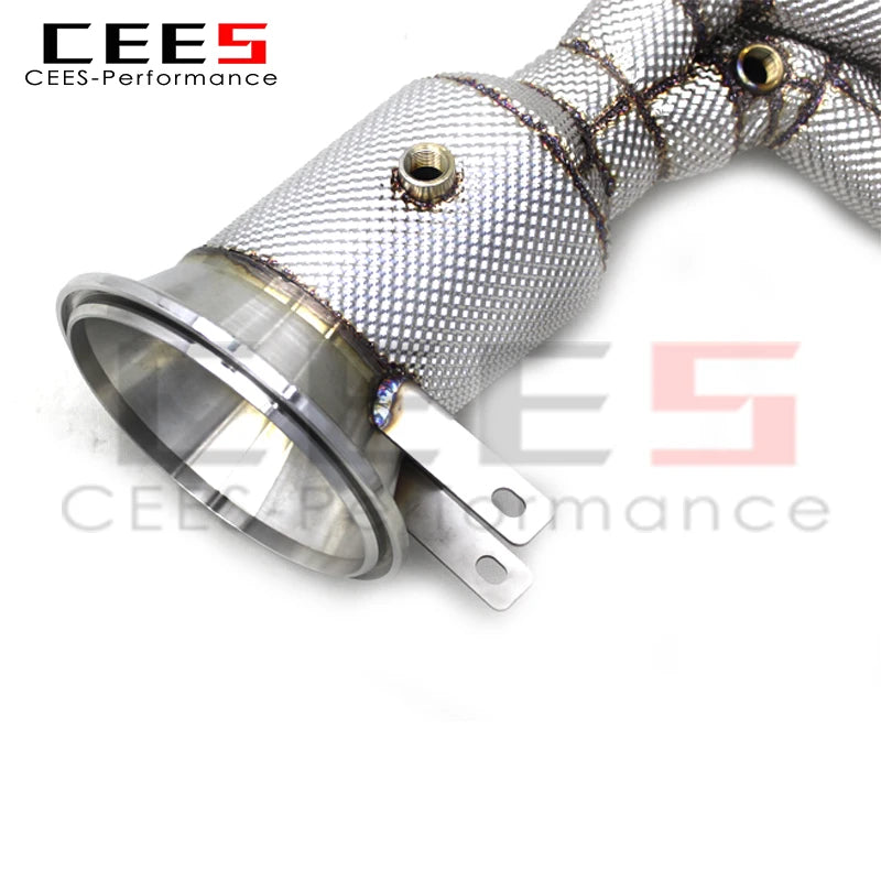 CEES Isometric Exhaust manifold For Porsche 911 992 GT3 4.0 2017-2023 without catalyst Catless downpipe Car Exhaust Pipes