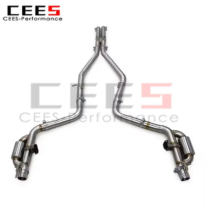 cees Tuning Exhaust Pipe Escape Assembly for Dodge Challenger 5.7L RT 2016-2022 Stainless Steel Catback Exhaust Muffler System