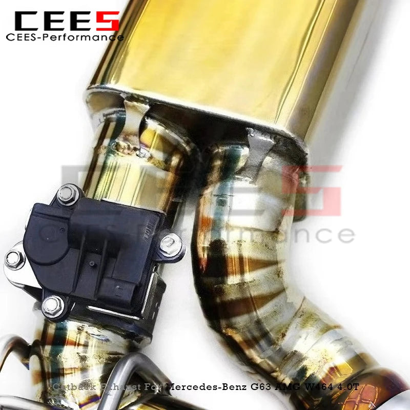 cees Complete Catback System for Mercedes-Benz G63 AMG W464 4.0T 2019-2023 Titanium Exhaust Pipe Muffler Free Flow Downpipe