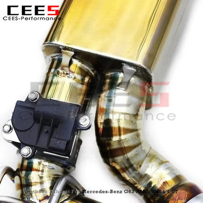 cees Complete Catback System for Mercedes-Benz G63 AMG W464 4.0T 2019-2023 Titanium Exhaust Pipe Muffler Free Flow Downpipe