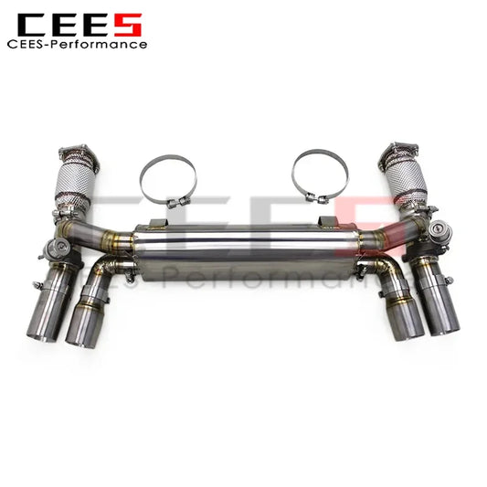 cees Titanium Valvetronic Exhaust Muffler System Catalyst catted Downpipe For Porsche 911 996 TURBO 3.6 1997-2005 Exhaust Pipe