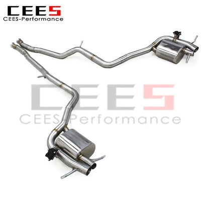 cees Valvetronic Catback Exhaust System for Mercedes-Benz S500 3.0T 2023-2024 Stainless Steel Exhaust Pipe Muffler Quad Outlet