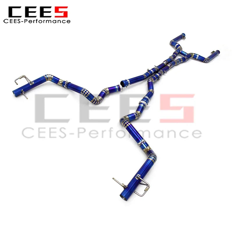 CEES Titanium Straight exhaust Catback Exhaust muffler For Mercedes-Benz C63/C63S AMG W205 4.0T 2015-2020 Racing exhaust system