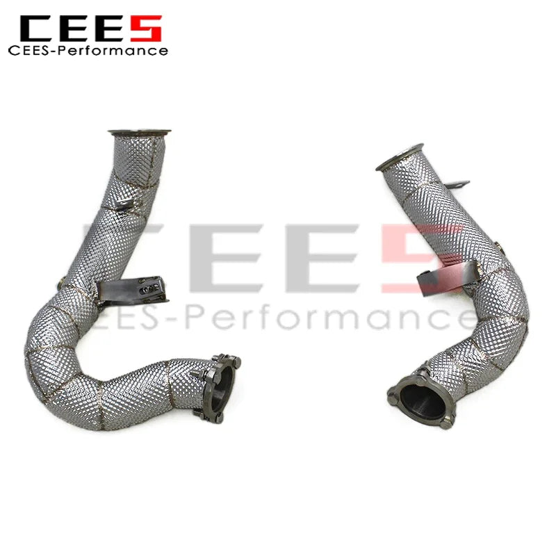 cees Straight Downpipe Pipes for Porsche Macan S/Turbo 3.0T/3.6T 2014-2017 Stainless Steel Free Flow Pipe Exhaust Pipe System