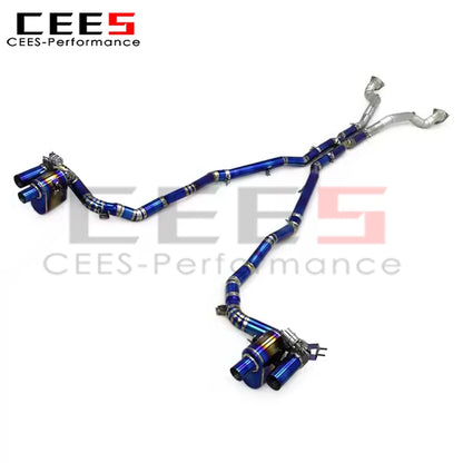 cees Performance Titanium Full Exhaust System for Ferrari GTC4 Lusso T 2016- Sport Valvetronic Catback Exhaust Muffler