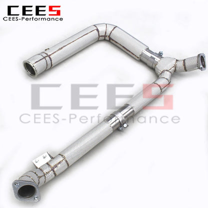 CEES Hot Selling SUS304 Exhaust Downpipe for PORSCHE 718 2.0T 2016-2023 Boxster/Cayman Free Flow Pipe