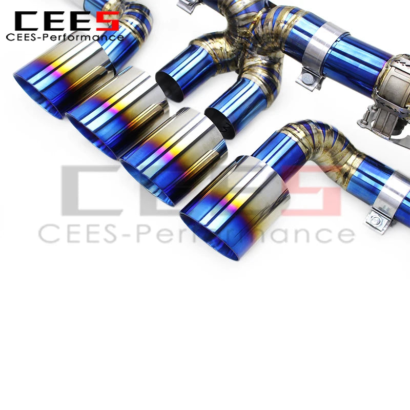 cees Catback Exhaust catted Downpipe For Chevrolet CORVETTE C8 Z06 2019-2024 Titanium Exhaust Pipe Valvetronic Muffler System