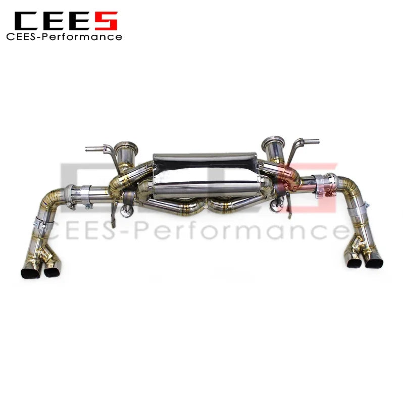 CEES Valvetronic Exhaust Mufflers for Audi R8 V10 5.2 2017-2019 Titanium Exhauster Valved Catback Exhaust