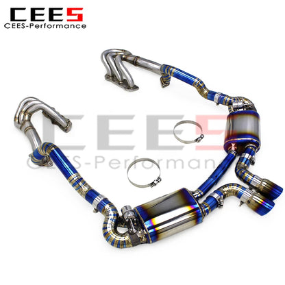 CEES Exhaust Catback System for PORSCHE CAYMAN 981 GTS 3.8L 2013-2015 Titanium Exhaust Pipes Valvetronic Exhaust Manifold