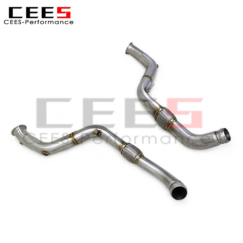 CEES Stainless Steel Exhaust Downpipe For Bentley Continental GT 4.0TT/6.0TT 2020-2024 Car Tuning System Exhaust Pipe