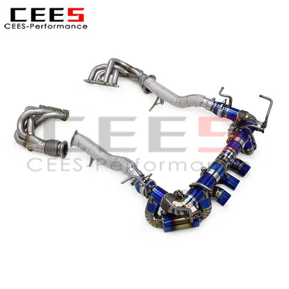 cees Catback Exhaust Downpipe Manifold For Ferrari 458 V8 4.5 2013-2016 Titanium alloy Car Escape Exhaust Pipe Muffler Assembly