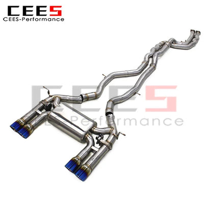 cees Valvetronic Catback System for BMW M3/M4 F80/F82 3.0T 2014-2019 Equal Length Mid Pipe Stainless Steel Muffler Exhaust Pipes