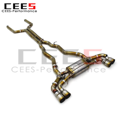 cees Performance Titanium Exhaust System for BMW M5 F90 M8 F91 F92 F93 M850i 4.4T 2018-2023 Car Racing Exhaust Valved Muffler