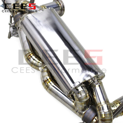 CEES Valvetronic Exhaust Mufflers for Audi R8 V10 5.2 2017-2019 Titanium Exhauster Valved Catback Exhaust