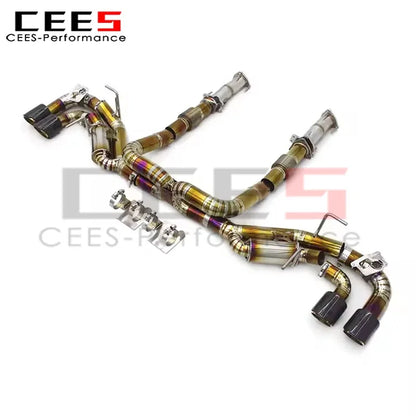 cees Valve Titanium 3inch Pipe Exhaust Catback Downpipe for Chevrolet CORVETTE C8 2019-2023 Escape Exhaust System Assembly